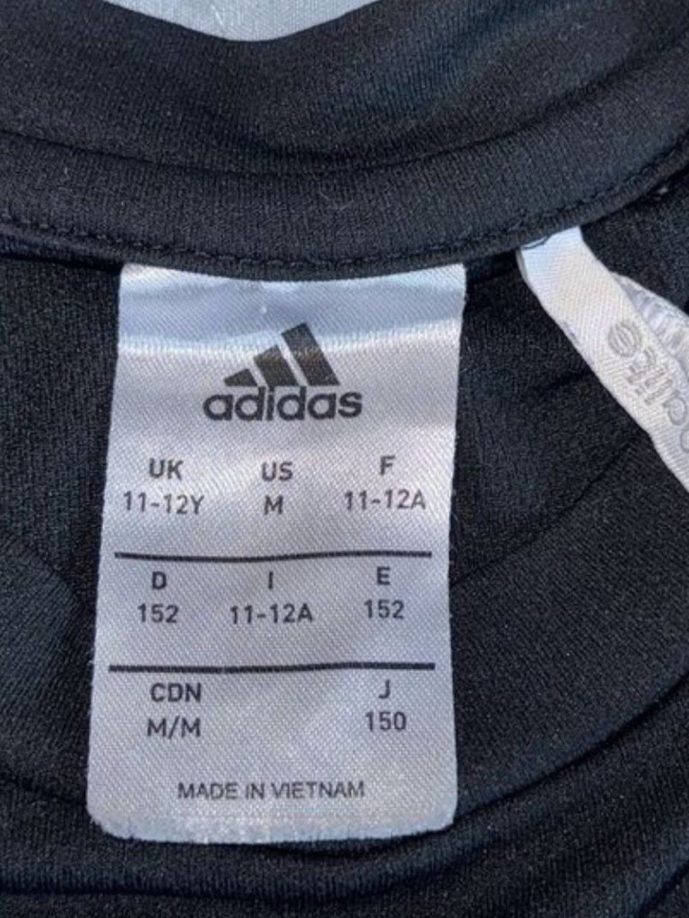 Adidas Sport Crop Short Sleeve Shirt Black Size 11/12Y - Picture 2 of 6